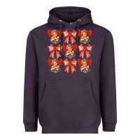 Plum Valentines Eros and bow Heavyweight Hoodie - CowhideDigitalArt