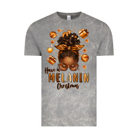 Cloud Rock have a melanin christmas afro messy bun Vintage Tee - texasbilliewilder