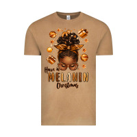 Vintage Camel have a melanin christmas afro messy bun Vintage Tee - texasbilliewilder