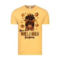 Vintage Mustard have a melanin christmas afro messy bun Vintage Tee - texasbilliewilder