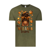 Vintage Olive have a melanin christmas afro messy bun Vintage Tee - texasbilliewilder