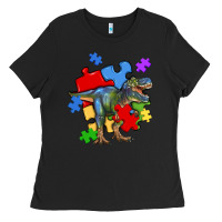 Black autism t rex Ladies Tee - Artiststas