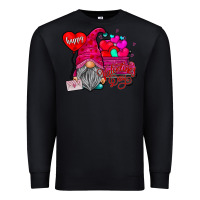 Black happy valentines day Premium Sweatshirt - SublimationCraftShop