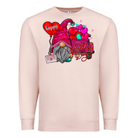 Pale Pink happy valentines day Premium Sweatshirt - SublimationCraftShop