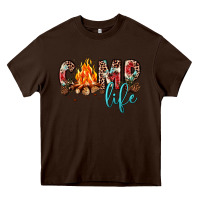 Chocolate Brown camp life Heavy Core Tee - JahusDesignShop