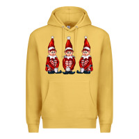 Antique Gold Christmas Elfs Premium Hoodie - FaDigitalArtStudio