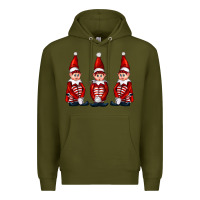 Army Green Christmas Elfs Premium Hoodie - FaDigitalArtStudio