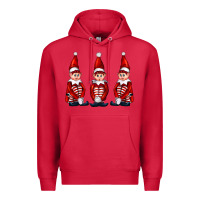 Cardinal Christmas Elfs Premium Hoodie - FaDigitalArtStudio