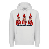Dove Grey Christmas Elfs Premium Hoodie - FaDigitalArtStudio