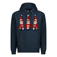 Navy Christmas Elfs Premium Hoodie - FaDigitalArtStudio