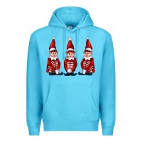 Ocean Blue Christmas Elfs Premium Hoodie - FaDigitalArtStudio