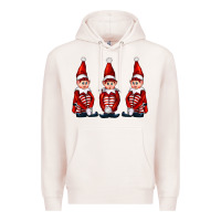 Pale Pink Christmas Elfs Premium Hoodie - FaDigitalArtStudio