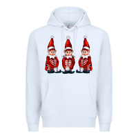 White Christmas Elfs Premium Hoodie - FaDigitalArtStudio