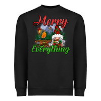 Black merry everything Heavyweight Sweatshirt - BundleAndBundleShop