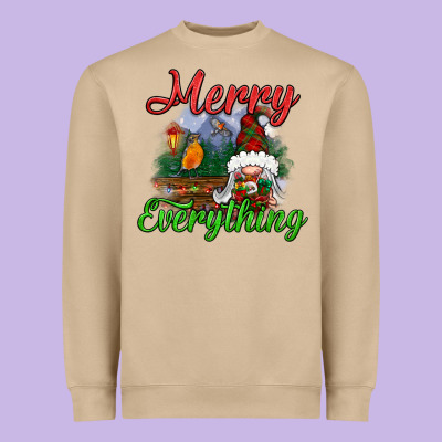 Merry Everything Heavyweight Sweatshirt Designed By Bundleandbundleshop