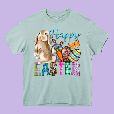 Happy Easter Bunny Heavy Core Tee Designed By Bundleandbundleshop