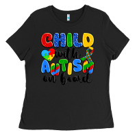 Black child with autism on board Ladies Tee - Artiststas