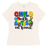 Bone child with autism on board Ladies Tee - Artiststas