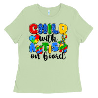 Matcha child with autism on board Ladies Tee - Artiststas