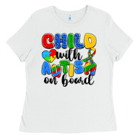 White child with autism on board Ladies Tee - Artiststas