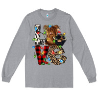 Heather Grey love cow gnomies Long Sleeve Tee - CowGirlArtShop