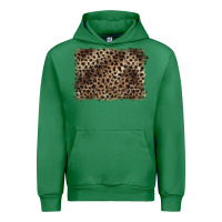Emerald handdrawn leopard pattern brown Urban Hoodie - BarkalooDesign