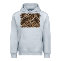 Heather Grey handdrawn leopard pattern brown Urban Hoodie - BarkalooDesign