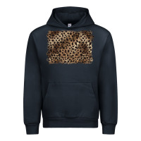 Navy handdrawn leopard pattern brown Urban Hoodie - BarkalooDesign