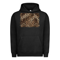 Pigment Black handdrawn leopard pattern brown Urban Hoodie - BarkalooDesign