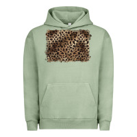 Pigment Oil Green handdrawn leopard pattern brown Urban Hoodie - BarkalooDesign