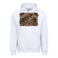 White handdrawn leopard pattern brown Urban Hoodie - BarkalooDesign