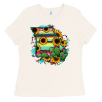 Missouri Map Sunflower Cactus Serape Ladies Tee | Teevron