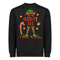 Black im the oldest elf i make the rules Heavyweight Sweatshirt - FaDigitalArtStudio