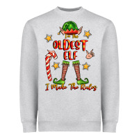 Heather Grey im the oldest elf i make the rules Heavyweight Sweatshirt - FaDigitalArtStudio