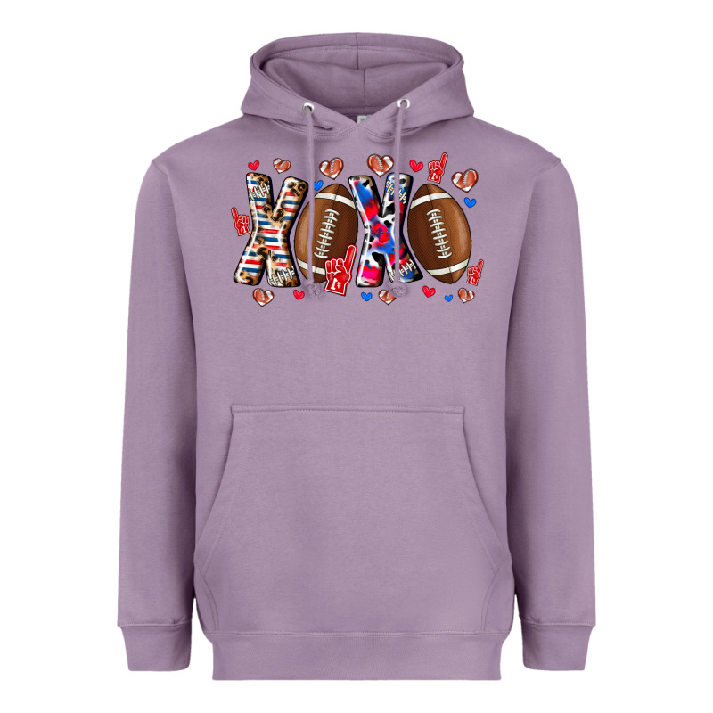 Xox Football Heavyweight Hoodie by CowhideDigitalArt | Teevron