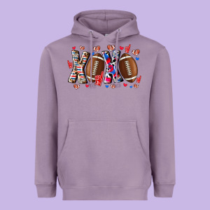 Xox Football Heavyweight Hoodie Designed By Cowhidedigitalart