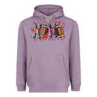 Lavender Xox Football Heavyweight Hoodie - CowhideDigitalArt