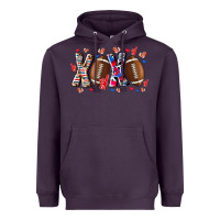 Plum Xox Football Heavyweight Hoodie - CowhideDigitalArt