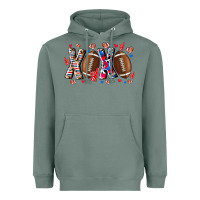 Sage Xox Football Heavyweight Hoodie - CowhideDigitalArt