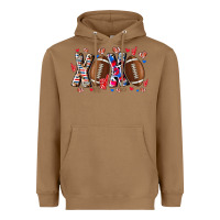 Toasted Coconut Xox Football Heavyweight Hoodie - CowhideDigitalArt