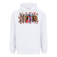White Xox Football Heavyweight Hoodie - CowhideDigitalArt