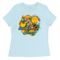 Baby Blue sweet like honey Ladies Tee - Artiststas