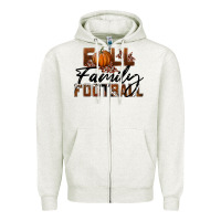 Oatmeal Heather Fall Family Football Zipper Hoodie - LillyAllenDesigns