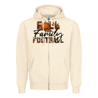 Sandshell Fall Family Football Zipper Hoodie - LillyAllenDesigns