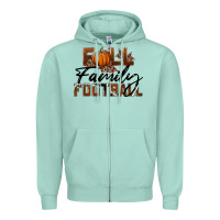 Seafoam Fall Family Football Zipper Hoodie - LillyAllenDesigns