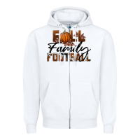 White Fall Family Football Zipper Hoodie - LillyAllenDesigns