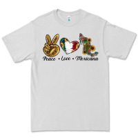 Dove Grey Peace Love Mexicana Premium Tee - RanaPortraitStore