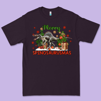 Merry Spinosaurusmas Premium Tee Designed By Lillyallendesigns