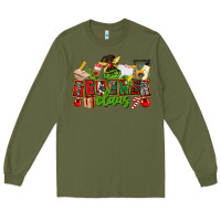 Army Green teacher claus christmas Long Sleeve Tee - CowGirlArtShop