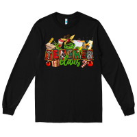 Black teacher claus christmas Long Sleeve Tee - CowGirlArtShop
